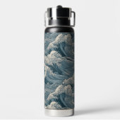 Aangepaste naam Waves Patroon Waterfles (Achterkant)
