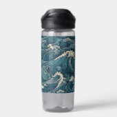 Aangepaste naam Waves Patroon Waterfles (Achterkant)