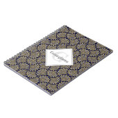 Aangepaste naam We kijken naar u Navy & Gold Retro Notitieboek (Linkerzijde)