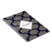 Aangepaste naam We kijken naar u Navy & Gold Retro Notitieboek (Rechterzijde)