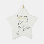 Aangepaste naam, weduwschap Jubileum zegeningen Keramisch Ornament (Rechts)