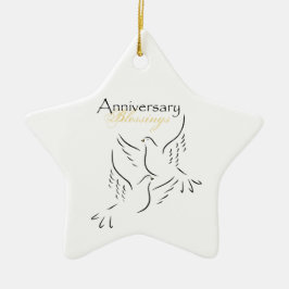 Aangepaste naam, weduwschap Jubileum zegeningen Keramisch Ornament