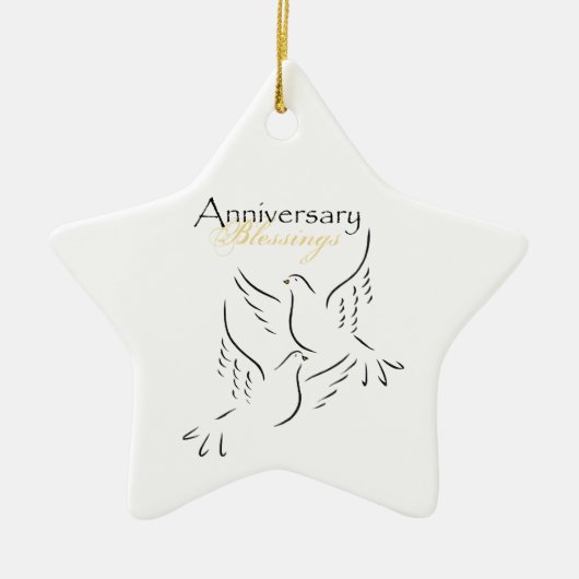 Aangepaste naam, weduwschap Jubileum zegeningen Keramisch Ornament (Voorkant)