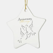 Aangepaste naam, weduwschap Jubileum zegeningen Keramisch Ornament (Links)