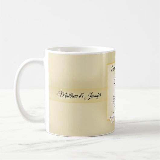 Aangepaste naam, weduwschap Jubileum zegeningen Koffiemok (Links)