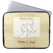 Aangepaste naam, weduwschap Jubileum zegeningen Laptop Sleeve (Voorkant)