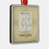 Aangepaste naam, weduwschap Jubileum zegeningen Metalen Ornament (Rechts)