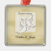 Aangepaste naam, weduwschap Jubileum zegeningen Metalen Ornament (Voorkant)