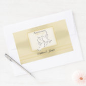 Aangepaste naam, weduwschap Jubileum zegeningen Rechthoekige Sticker (Envelop)