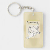 Aangepaste naam, weduwschap Jubileum zegeningen Sleutelhanger (Voorkant)