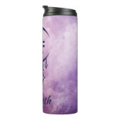 Aangepaste naam Weegschaal Zodiac teken Thermosbeker (Geroteerd rechts)