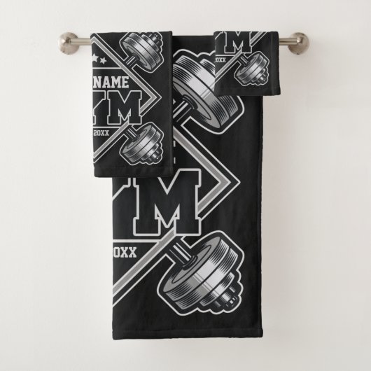 Aangepaste naam Weightlift Home Crossfit Gym Bad Handdoek (Insitu)