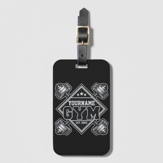 Aangepaste naam Weightlift Home Crossfit Gym Bagagelabel (Voorkant (verticaal))