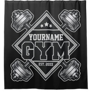 Aangepaste naam Weightlift Home Crossfit Gym Douchegordijn