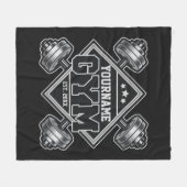 Aangepaste naam Weightlift Home Crossfit Gym Fleece Deken (Voorkant (Horizontaal))