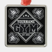 Aangepaste naam Weightlift Home Crossfit Gym Metalen Ornament (Voorkant)