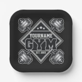 Aangepaste naam Weightlift Home Crossfit Gym Papieren Bordje (Voorkant)