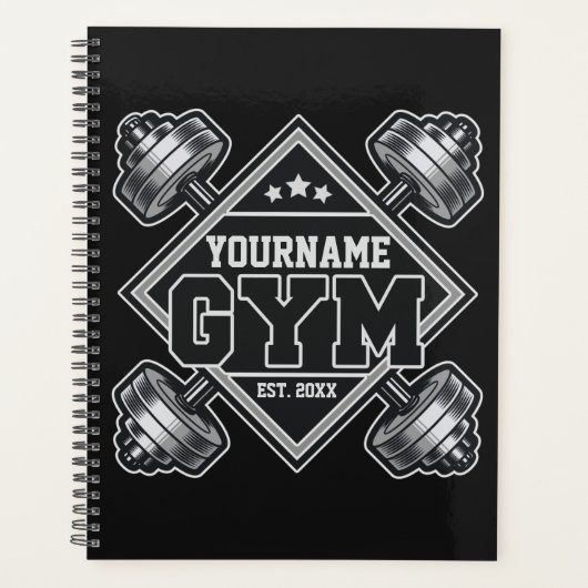 Aangepaste naam Weightlift Home Crossfit Gym Planner (Voorkant)