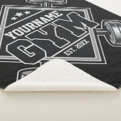 Aangepaste naam Weightlift Home Crossfit Gym Sherpa Deken (3/4)