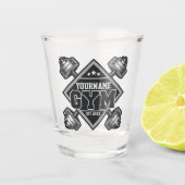 Aangepaste naam Weightlift Home Crossfit Gym Shot Glas (Voorkant)