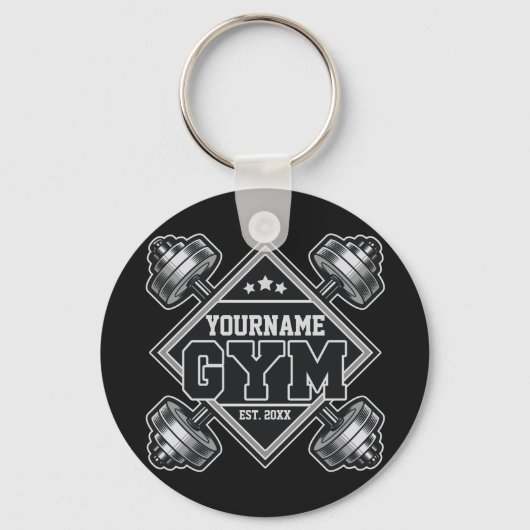 Aangepaste naam Weightlift Home Crossfit Gym Sleutelhanger (Voorkant)