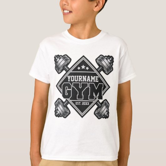 Aangepaste naam Weightlift Home Crossfit Gym T-shirt (Voorkant)