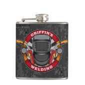 Aangepaste naam Welder Metal Fabricator Weldequate Heupfles (Voorkant)