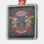 Aangepaste naam Welder Metal Fabricator Weldequate Metalen Ornament (Links)