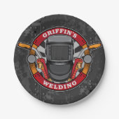 Aangepaste naam Welder Metal Fabricator Weldequate Papieren Bordje (Voorkant)