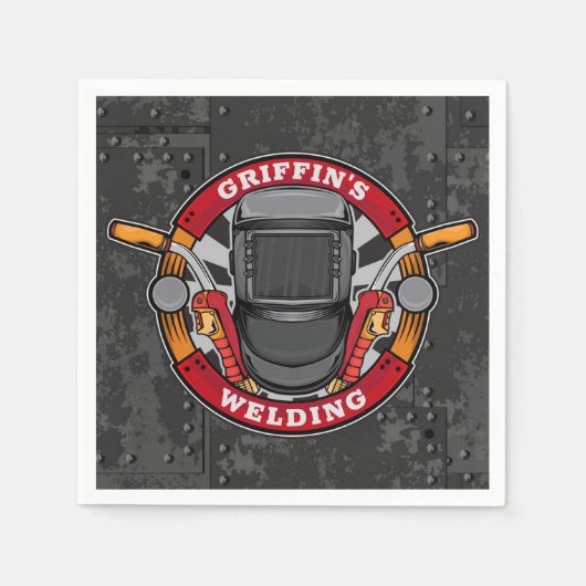 Aangepaste naam Welder Metal Fabricator Weldequate Servet (Voorkant)