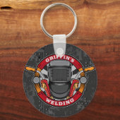 Aangepaste naam Welder Metal Fabricator Weldequate Sleutelhanger (Voorkant)