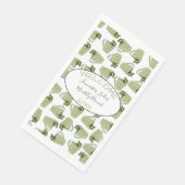 Aangepaste Naam Welkom Groene Thee Cups Brunch Servet (Hoek)