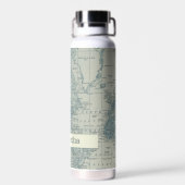 Aangepaste naam  Wereldkaart reizen Waterfles (Achterkant)