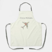 Aangepaste naam wereldkaart vliegtuig schort (Voorkant)