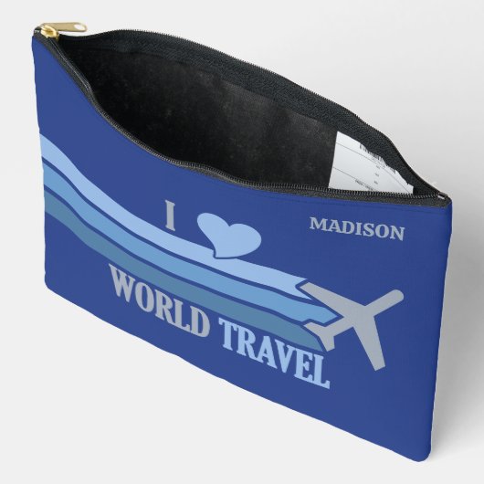 Aangepaste naam wereldreis etui (Open)