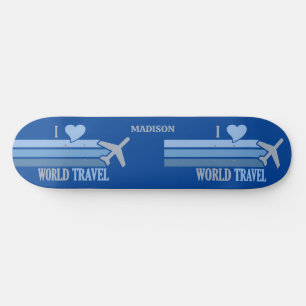 Aangepaste naam wereldreis persoonlijk skateboard