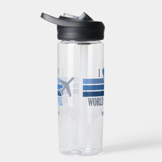 Aangepaste naam wereldreis waterfles (Rechts)