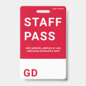 Aangepaste naam werknemer badge (Achterkant)