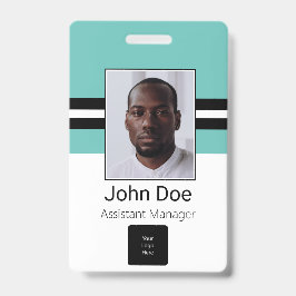 Aangepaste naam werknemer, foto, streepjescode, Lo Badge