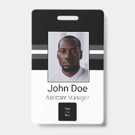 Aangepaste naam werknemer, foto, streepjescode, Lo Badge