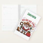 Aangepaste naam western thema Kerstman Kerstmis  Planner (Display)