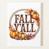 Aangepaste naam westerse herfstthema planner (Achterkant)