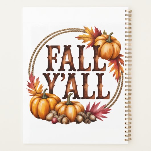 Aangepaste naam westerse herfstthema planner (Achterkant)