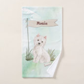 Aangepaste naam Westie Pet Dog Bad Handdoek (Handdoek)