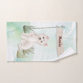 Aangepaste naam Westie Pet Dog Bad Handdoek (Handdoek)