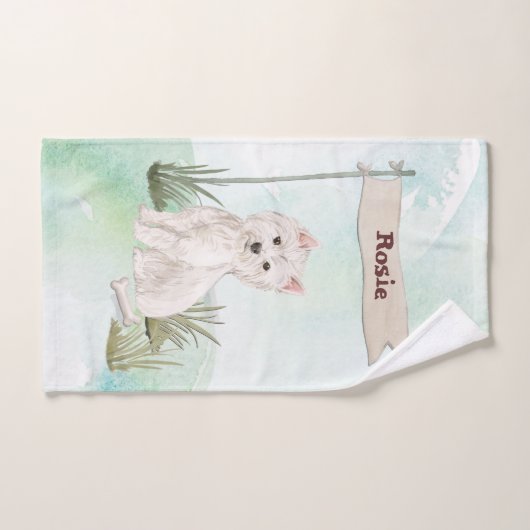 Aangepaste naam Westie Pet Dog Bad Handdoek (Handdoek)