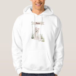 Aangepaste naam Westie Pet Dog Hoodie