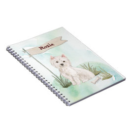 Aangepaste naam Westie Pet Dog Notitieboek