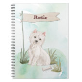 Aangepaste naam Westie Pet Dog Notitieboek (Voorkant)