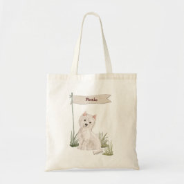 Aangepaste naam Westie Pet Dog Tote Bag
